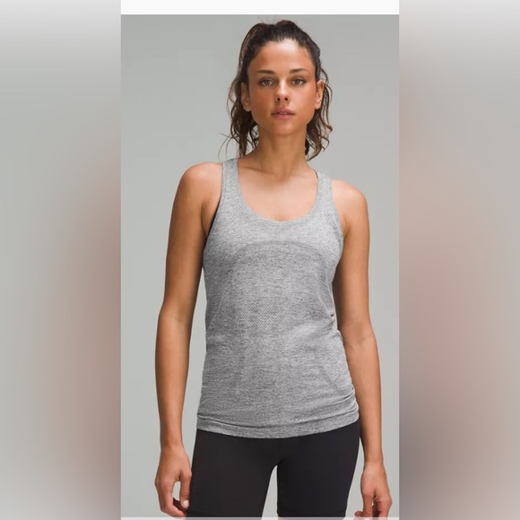 Lululemon Swiftly Tech Racerback Tank Top in Gray Hip Length,size 8 - Picture 1 of 6